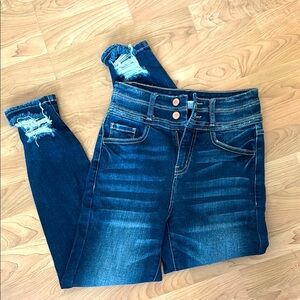 Stylish Distressed Blue Jeans for Women